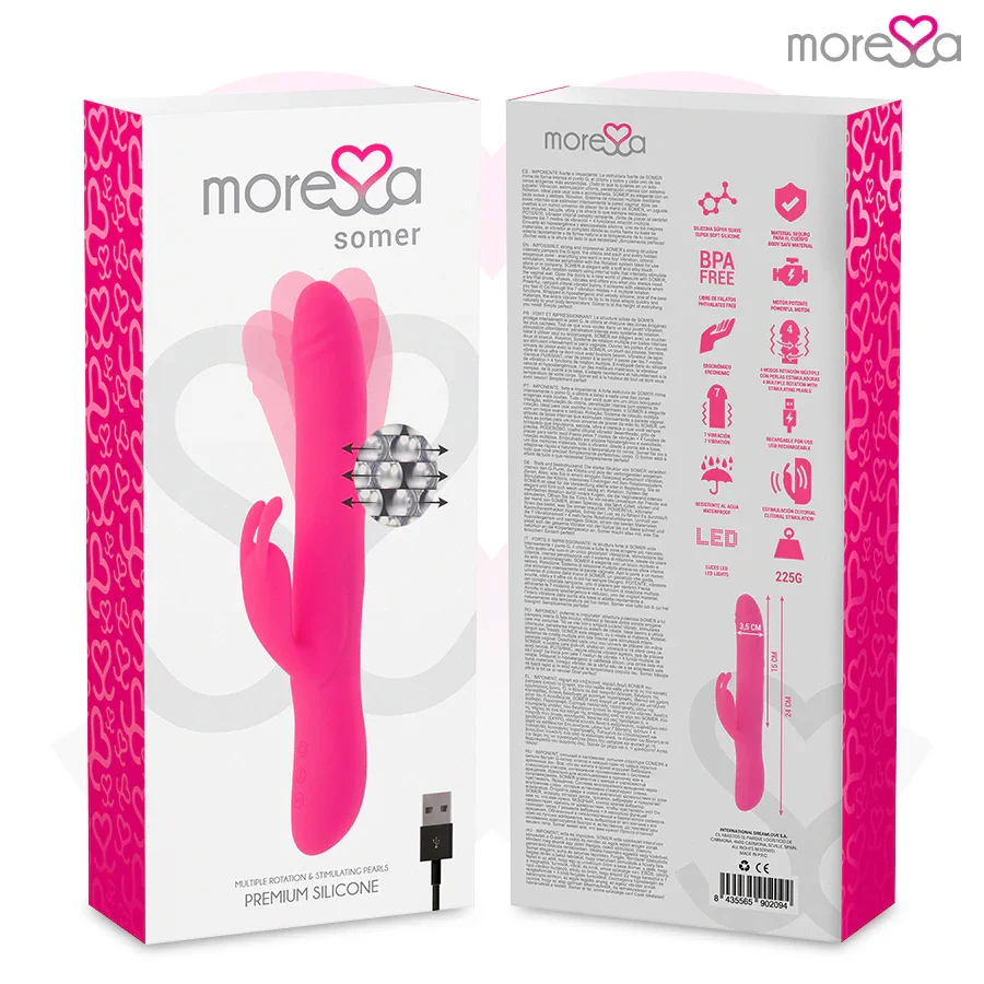 MORESSA - SOMER ROTADOR PERLADO Y POTENTE VIBRACIÓN SILICONA PREMIUM - Nuvica