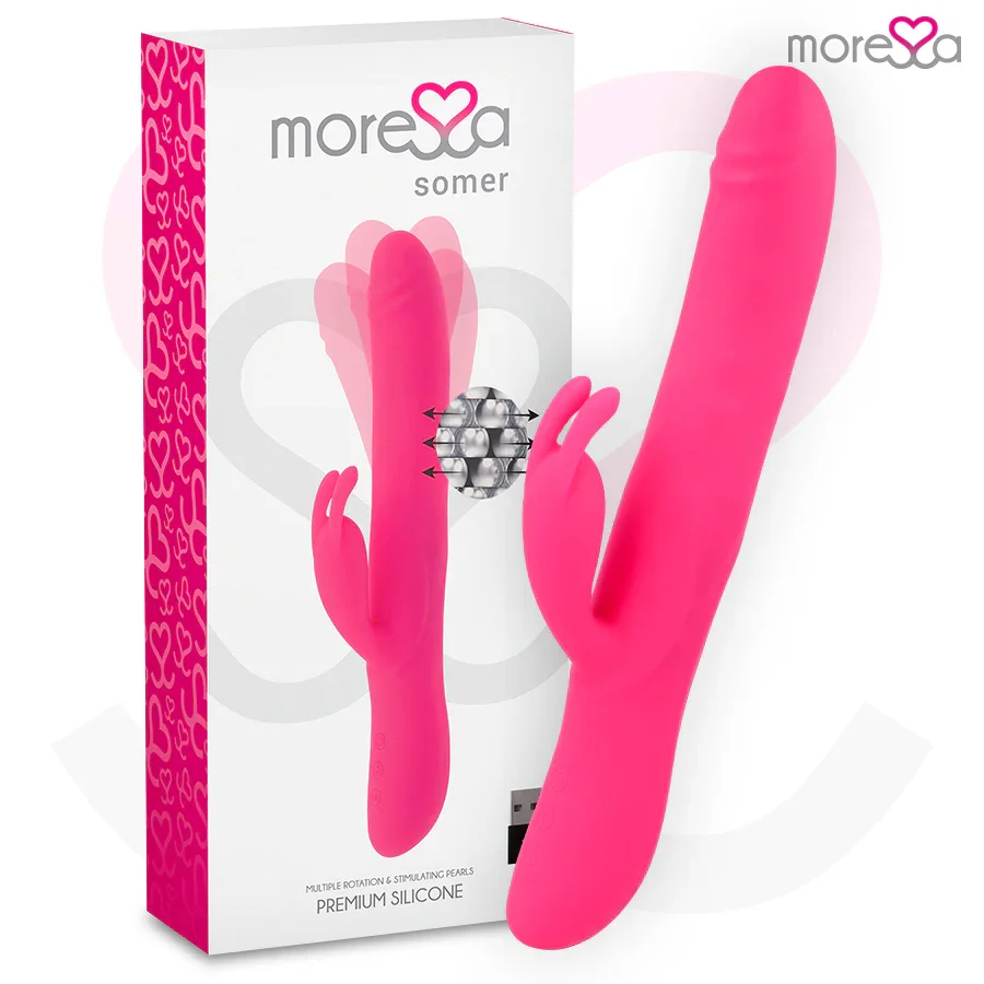 MORESSA - SOMER ROTADOR PERLADO Y POTENTE VIBRACIÓN SILICONA PREMIUM - Nuvica