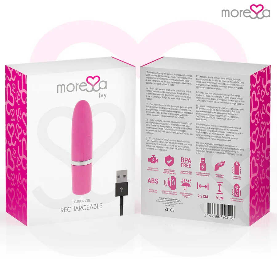 MORESSA - IVY MASAJEADOR SIMULADOR LABIAL DE VIAJE ROSA - Nuvica