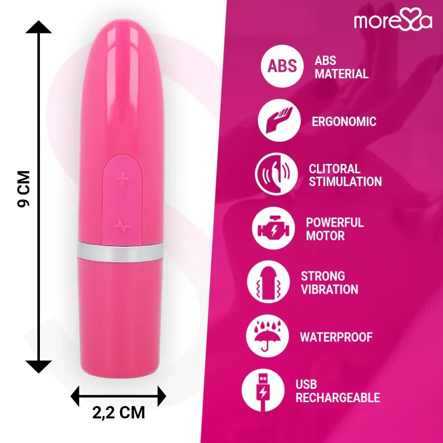 MORESSA - IVY MASAJEADOR SIMULADOR LABIAL DE VIAJE ROSA - Nuvica