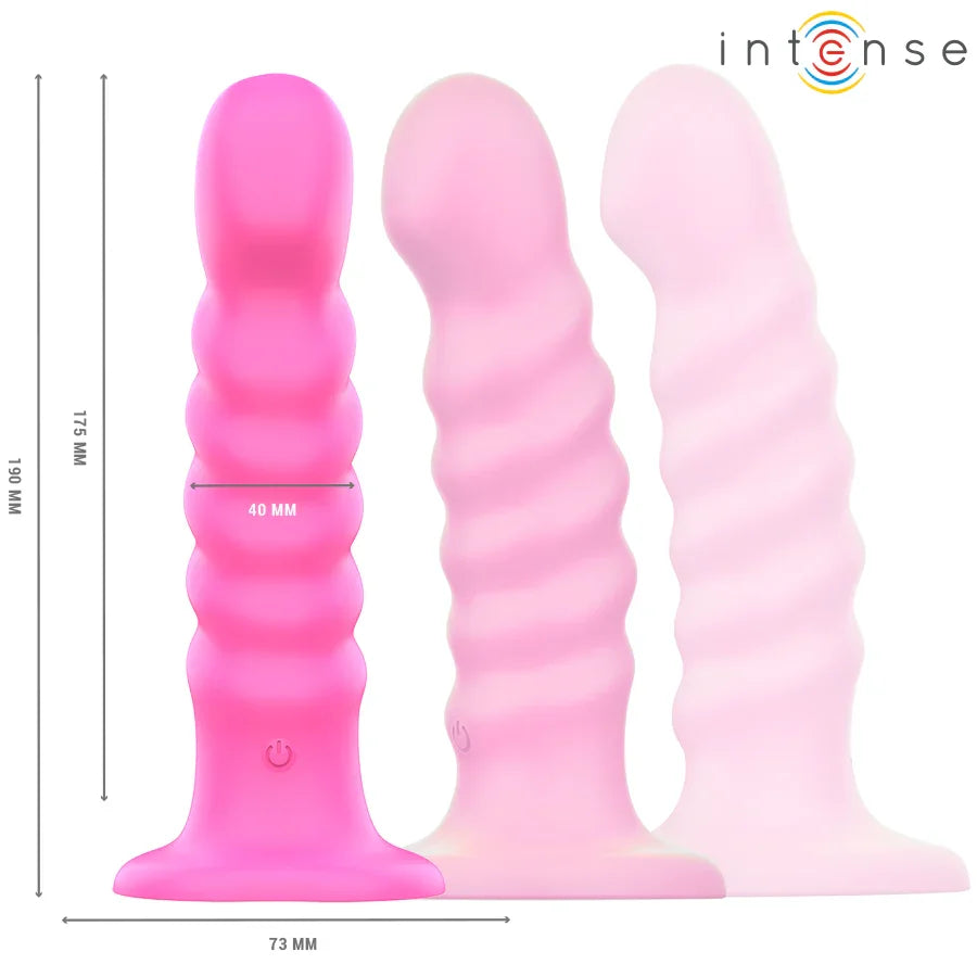 INTENSE - CINDY VIBRADOR TALLA L DISEÑO EN ESPIRAL 10 VIBRACIONES ROSA CONTROL REMOTO - Nuvica