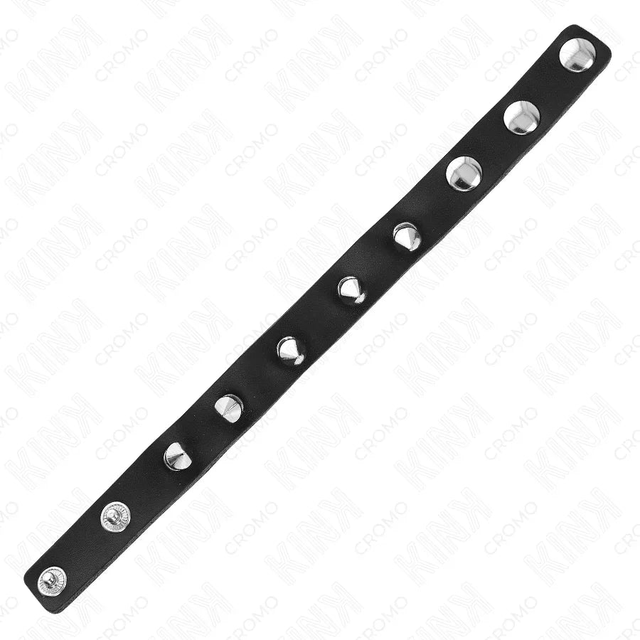 KINK - ANILLO PENE CUERO CON PÚAS 21.5 X 1.6 CM - Nuvica