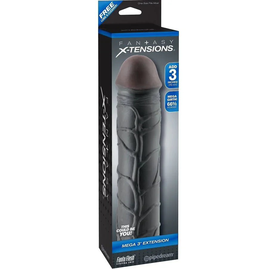 FANTASY X- TENSIONS - MEGA 3 EXTENSIÓN NEGRO PARA EL PENE - Nuvica