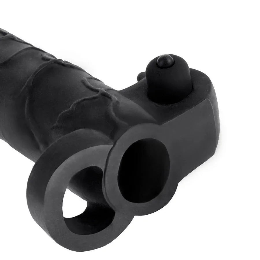 FANTASY X- TENSIONS - EXTENSION PARA EL PENE CON VIBRADOR REAL FEEL 2 NEGRO - Nuvica
