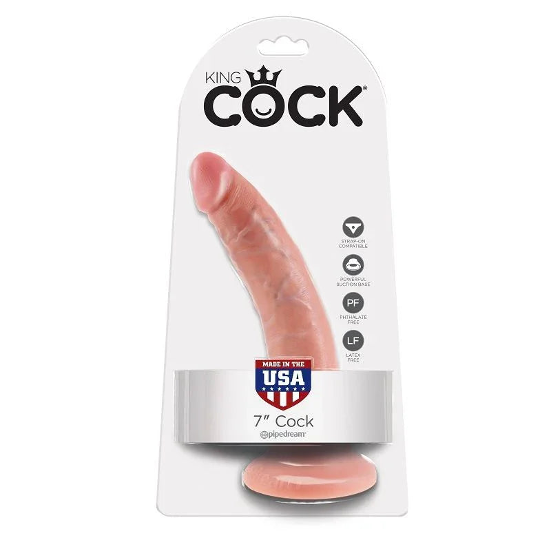 KING COCK - 7 PENE NATURAL 17.8 CM - Nuvica