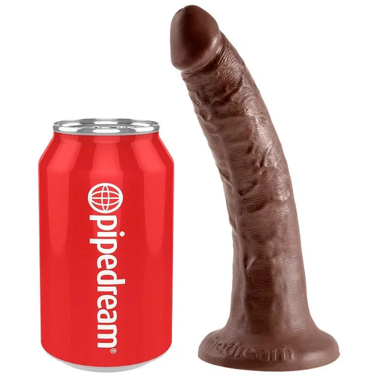 KING COCK - 7 PENE COLOR CHOCOLATE 17.8 CM - Nuvica