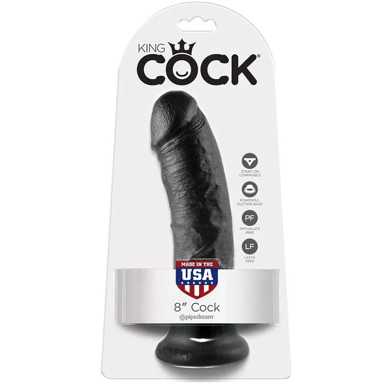 KING COCK - 8 PENE NEGRO 20.3 CM - Nuvica