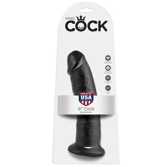 KING COCK - 9 PENE NEGRO 22.9 CM - Nuvica