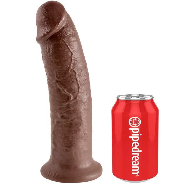 KING COCK - 10 PENE MARRÓN 25.4 CM - Nuvica