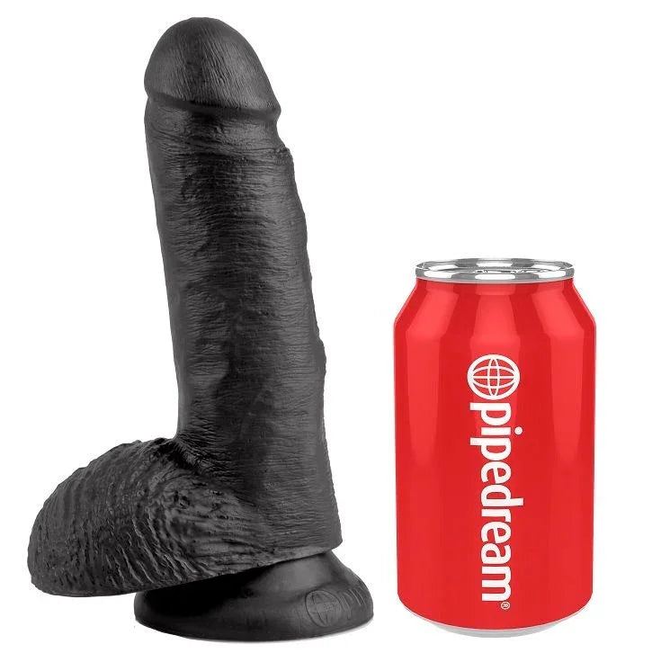 KING COCK - 7 PENE REALÍSTICO NEGRO 17.8 CM - Nuvica