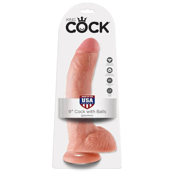 KING COCK - 9 PENE REALÍSTICO NATURAL 22.9 CM - Nuvica