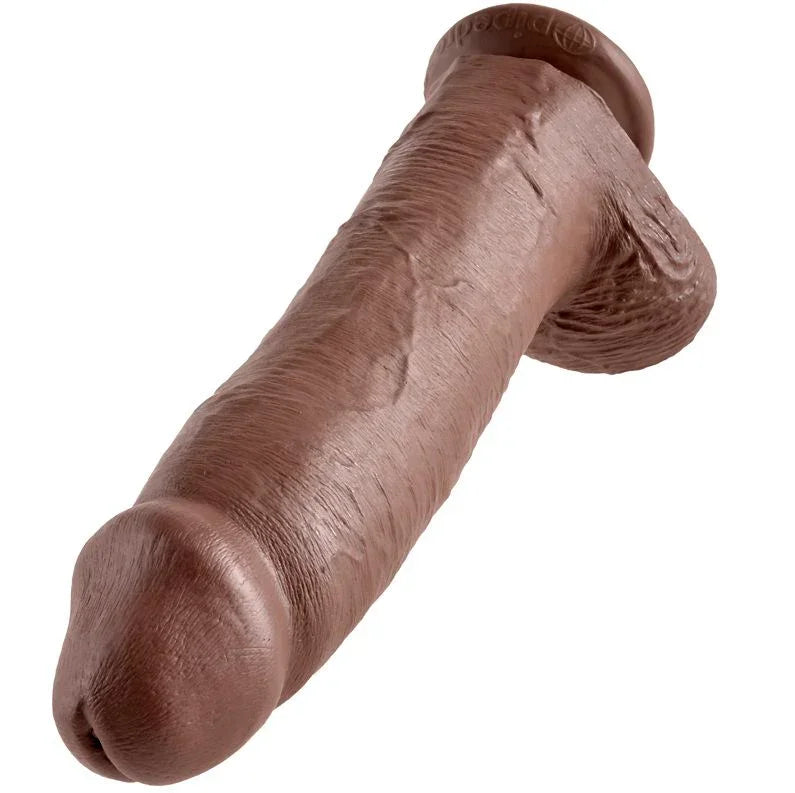 KING COCK - 12 PENE REALÍSTICO MARRÓN 30.48 CM - Nuvica