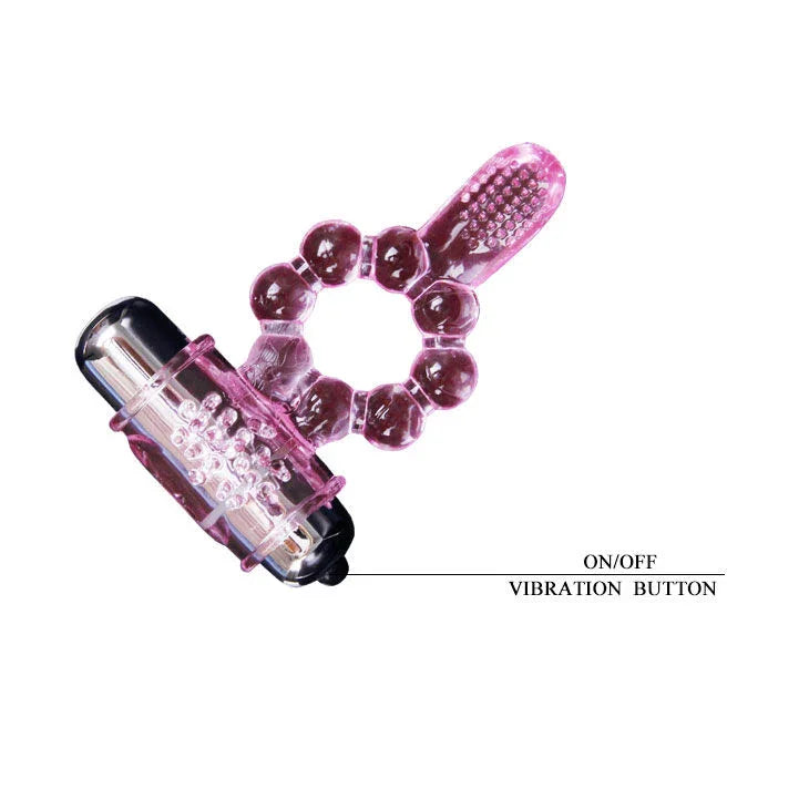 BAILE - ANILLO SILICONA 10 RITMOS LENGUA CON VIBRACIÓN ROSA - Nuvica