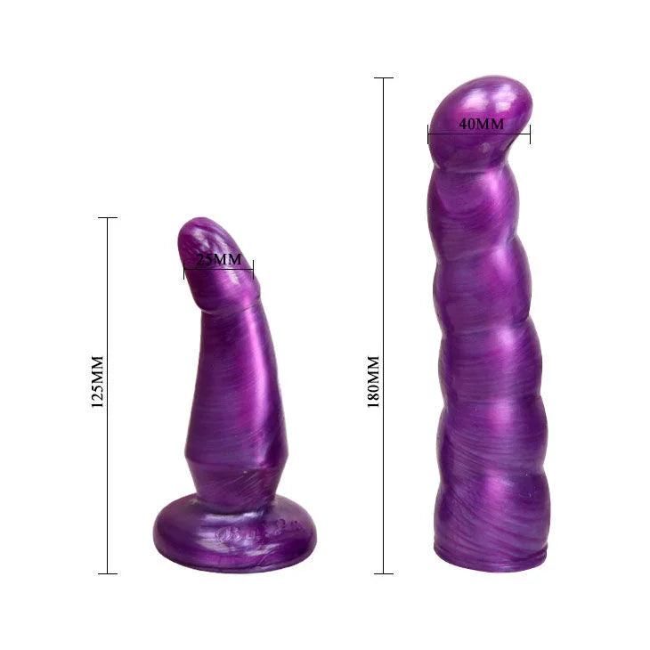BAILE - ARNÉS ANAL Y VAGINAL FEMENINO LILA PUNTO G 17 CM - Nuvica