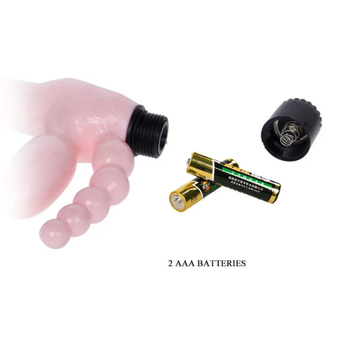 BAILE - ARNÉS SIN CUERDA TPR CON VIBRACIÓN Y ESTIMULACION ANAL 25.4 CM - Nuvica