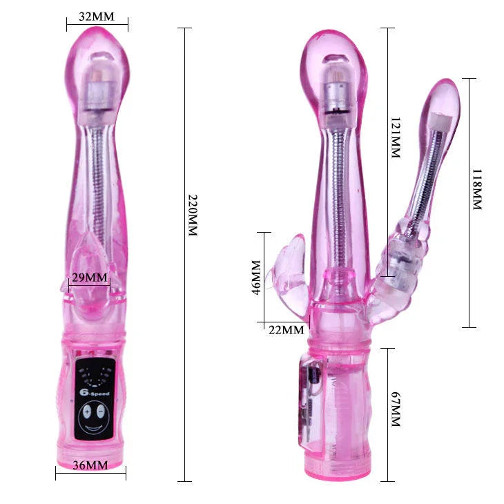 BAILE - VIBRADOR FLEXIBLE CON ESTIMULADOR ANAL - Nuvica