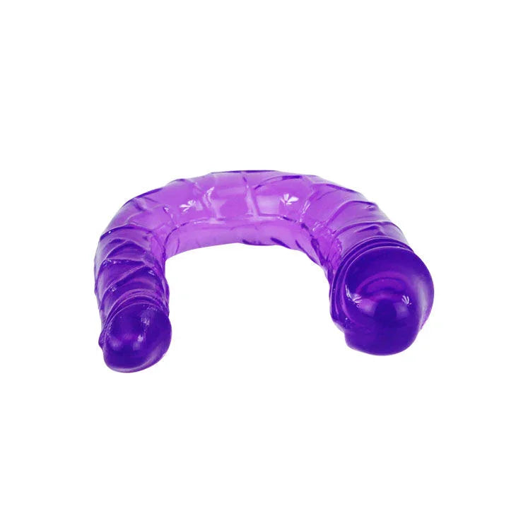 BAILE - DILDO DOBLE EN GELATINA FLEXIBLE LILA - Nuvica