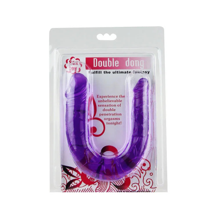 BAILE - DILDO DOBLE EN GELATINA FLEXIBLE LILA - Nuvica