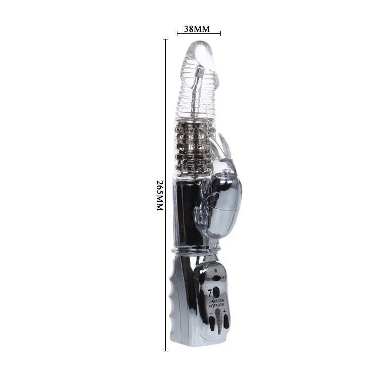 BAILE - AMOUR MISSILE ROTADOR TRANSPARENTE 26.5 CM - Nuvica