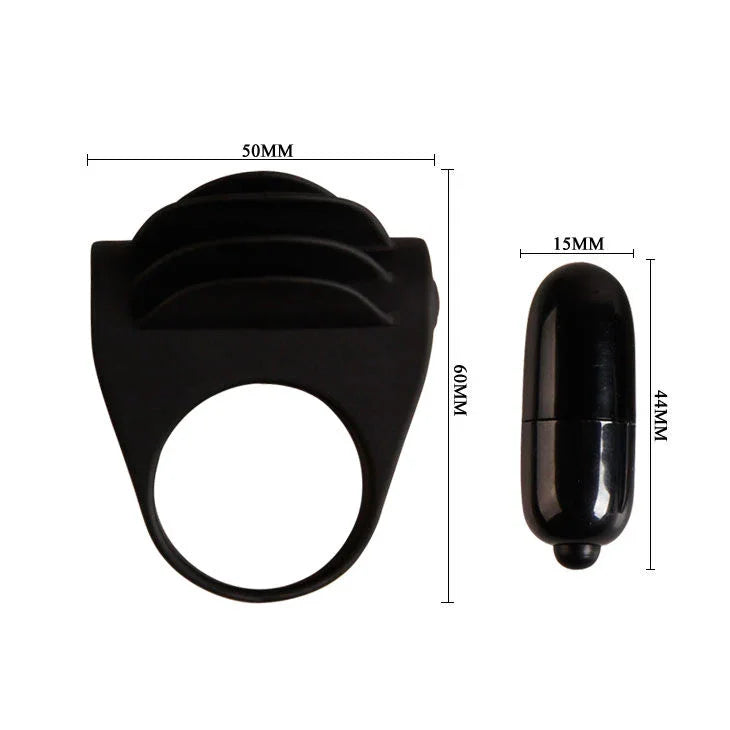 PRETTY LOVE - CHESTER ANILLO VIBRADOR NEGRO - Nuvica