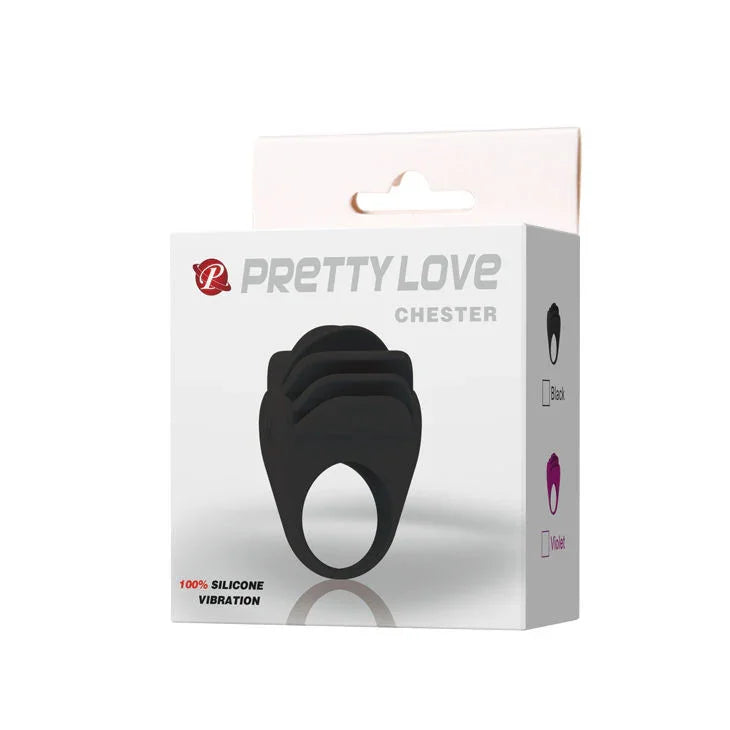 PRETTY LOVE - CHESTER ANILLO VIBRADOR NEGRO - Nuvica