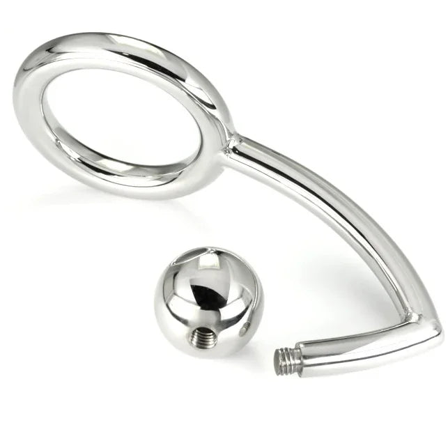 METAL HARD - COCK RING ANILLO CON GANCHO INTRUDER ANAL 45MM - Nuvica