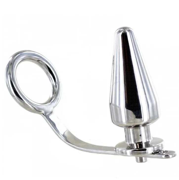METAL HARD - ANILLO ACERO CON PLUG ANAL 80 X 55 MM - Nuvica