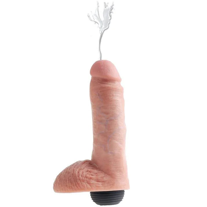 KING COCK - PENE REALÍSTICO EYACULADOR NATURAL 20.32 CM - Nuvica
