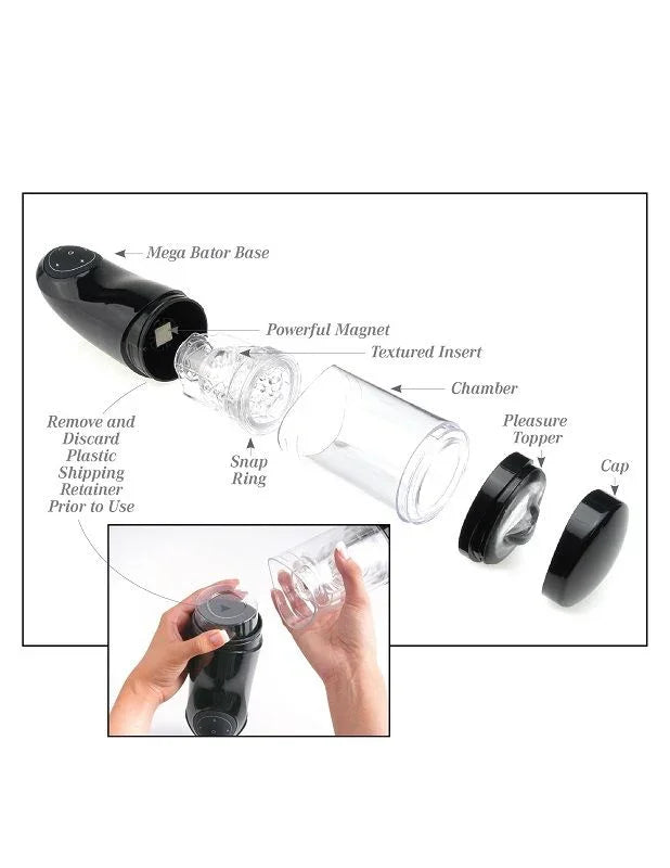 EXTREME TOYZ - PDX MEGA BATOR USB MASTURBADOR MASCULINO VAGINA BLANCO - Nuvica