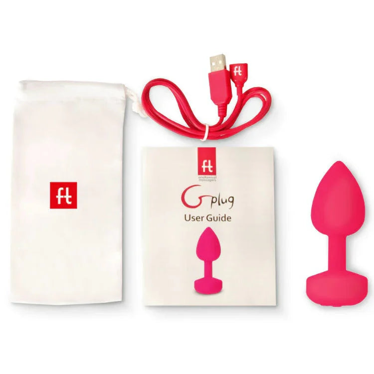 G-VIBE - FUNTOYS GPLUG ANAL VIBRADOR RECARGABLE PEQUEÑO ROSA NEON 3CM - Nuvica