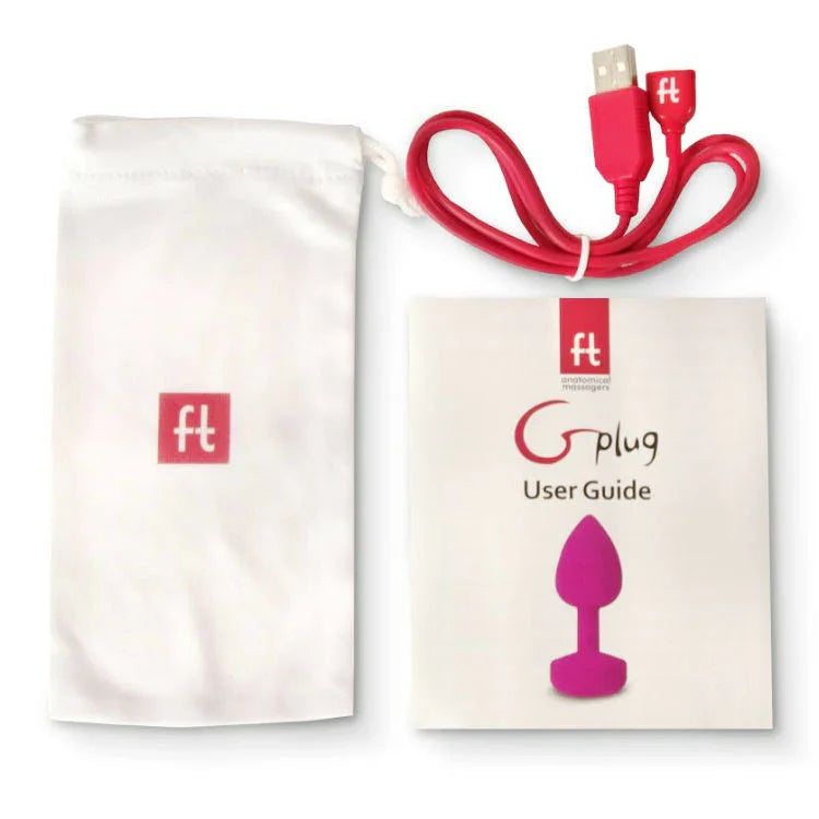 G-VIBE - FUNTOYS GPLUG ANAL VIBRADOR RECARGABLE PEQUEÑO ROSA NEON 3CM - Nuvica