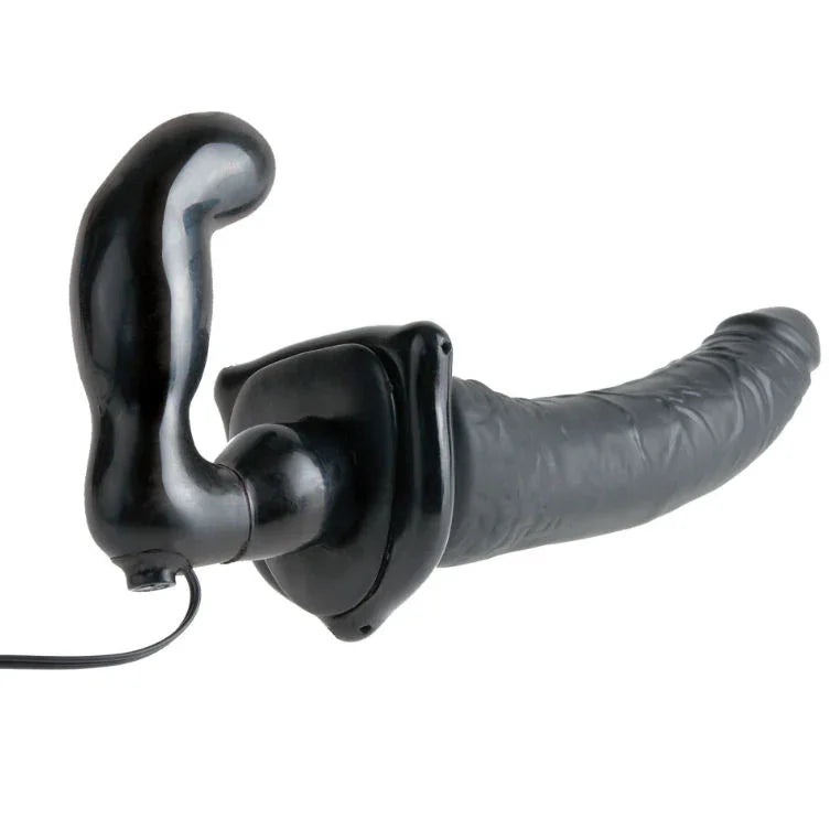 FETISH FANTASY SERIES - SERIES DELUXE ARNÉS VIBRADOR PENETRIS NEGRO - Nuvica