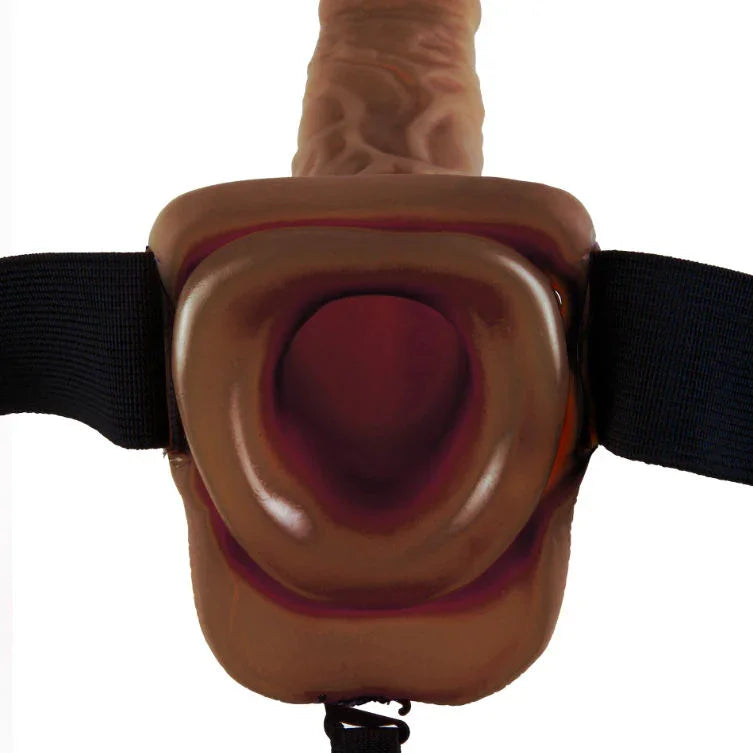 FETISH FANTASY SERIES - 9 ARNÉS CON TESTÍCULOS HUECO MAN 22.9 CM MARRÓN - Nuvica