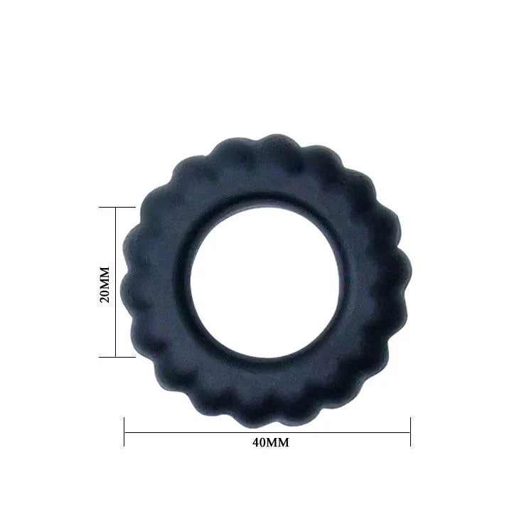 BAILE - TITAN COCKRING BLACK 2 CM - Nuvica