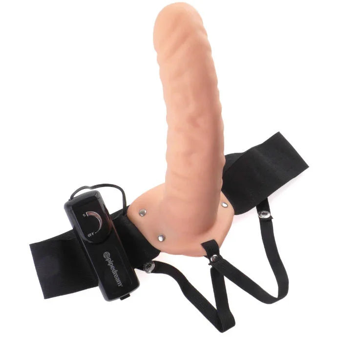 FETISH FANTASY SERIES - ARNÉS VIBRADOR HUECO 19 CM NATURAL - Nuvica