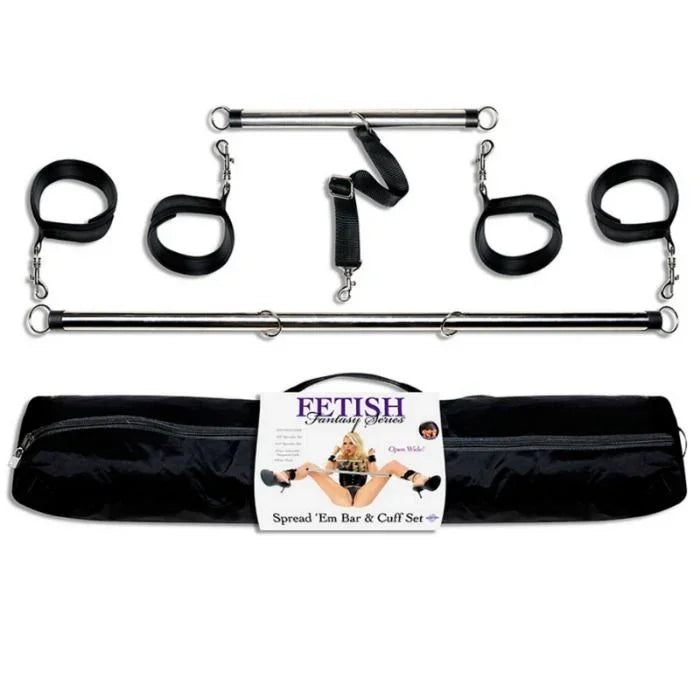 FETISH FANTASY SERIES - SET RESTRICCION BARRAS Y ESPOSAS FETISH - Nuvica