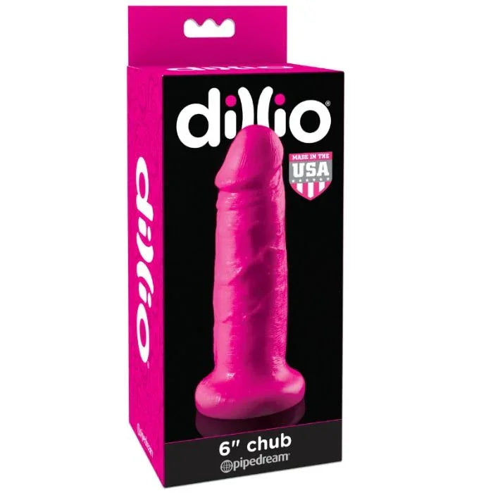 DILLIO - DILDO CON VENTOSA CHUB 15.2 CM ROSA - Nuvica
