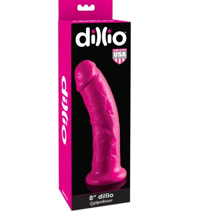DILLIO - DILDO CON VENTOSA 20.32 CM ROSA - Nuvica
