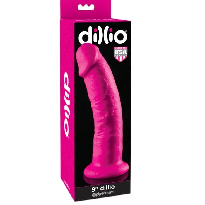 DILLIO - DILDO CON VENTOSA ROSA 22.9 CM - Nuvica