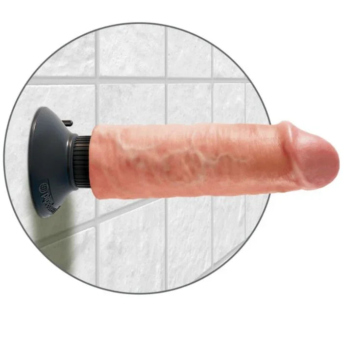 KING COCK - DILDO VIBRADOR 15.24 CM NATURAL - Nuvica
