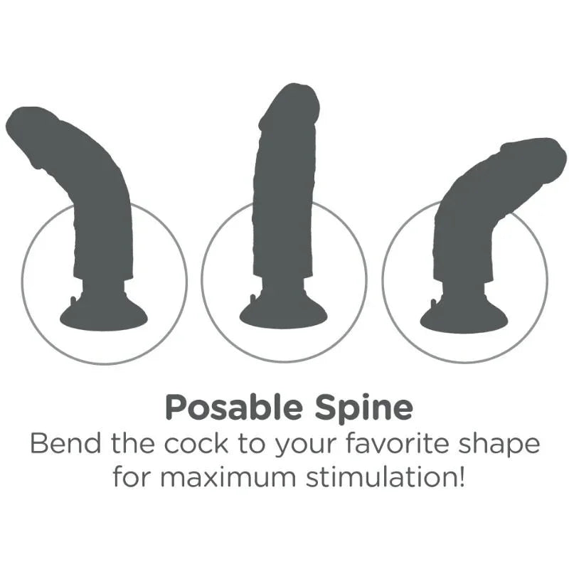 KING COCK - DILDO VIBRADOR 15.24 CM NATURAL - Nuvica