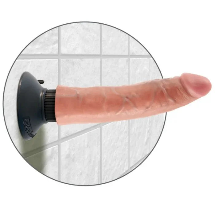 KING COCK - DILDO VIBRADOR 17.78 CM NATURAL - Nuvica