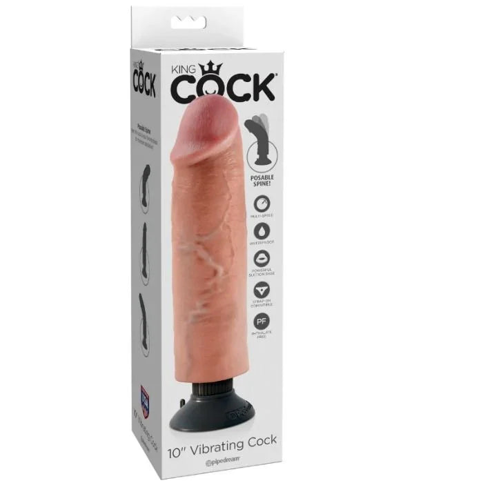 KING COCK - DILDO VIBRADOR 25.5 CM NATURAL - Nuvica