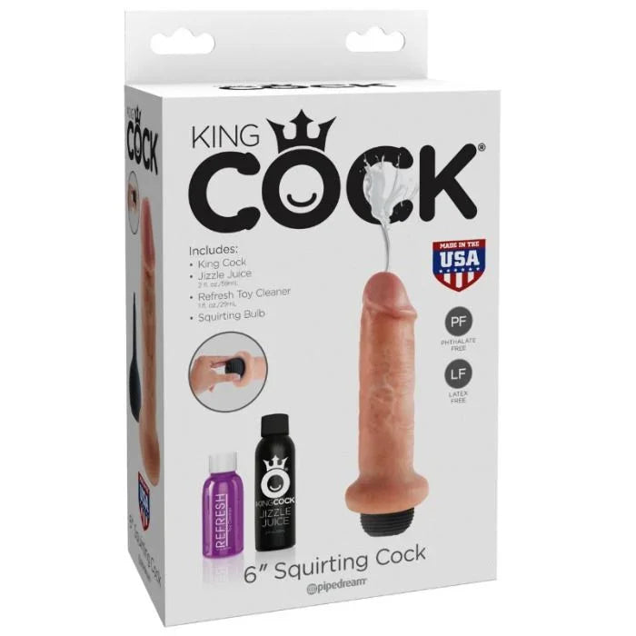KING COCK - DILDO SQUIRTING 15.24 CM - Nuvica