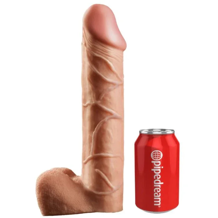 KING COCK - STRAP-ON CON DILDO HUECO 30.5 CM Y TIRANTES COLOR CARNE - Nuvica