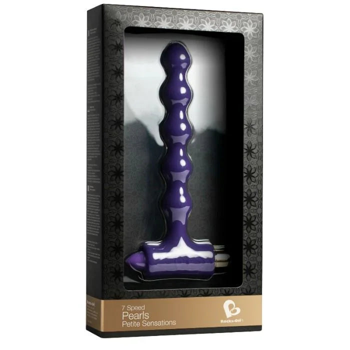 ROCKS-OFF - PLUG ANAL CON VIBRACIÓN Y ONDULACIONES PETITE SENSATIONS PEARLS - Nuvica