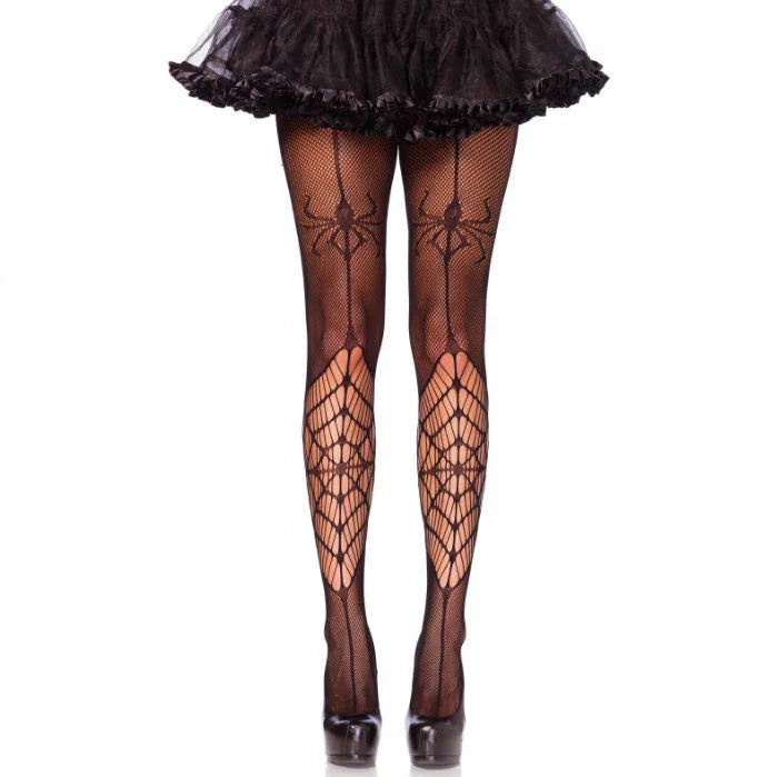 LEG AVENUE - MEDIAS SPIDER NEGRO - Nuvica