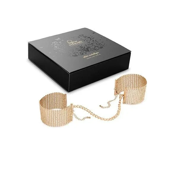 BIJOUX - DÉSIR MÉTALLIQUE ESPOSAS MALLA METALICA DORADA - Nuvica