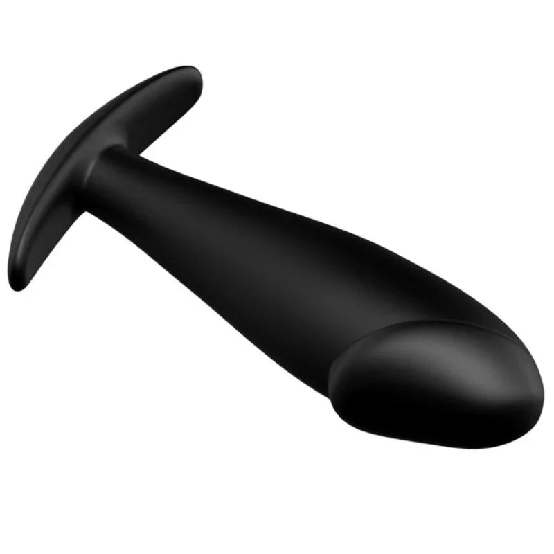 PRETTY LOVE - PLUG ANAL SILICONA FORMA PENE Y 12 MODOS VIBRACIÓN NEGRO - Nuvica