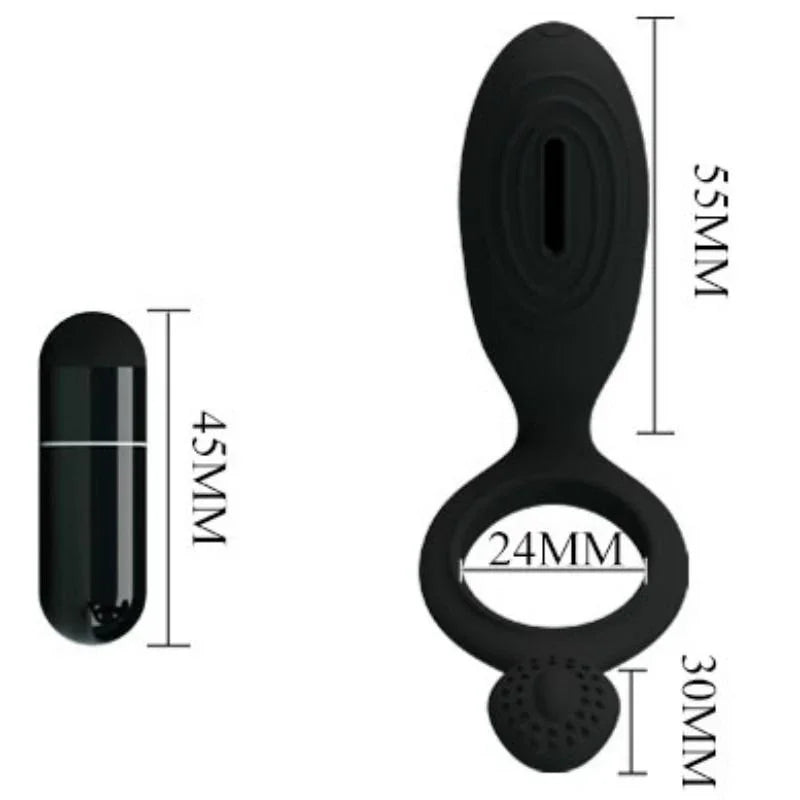 PRETTY LOVE - ETHEL ANILLO VIBRADOR CON ESTIMULADOR - Nuvica